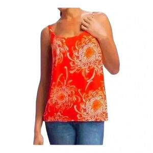 CAbi #777 Orange Floral Mum Cami Adjustable Strap Tank Top Women’s XS